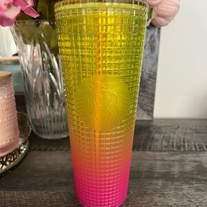 Starbucks Pink and Yellow Ombre Tumbler